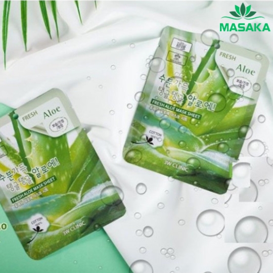MẶT NẠ FRESH ALOE MASK SHEET 3W CLINIC