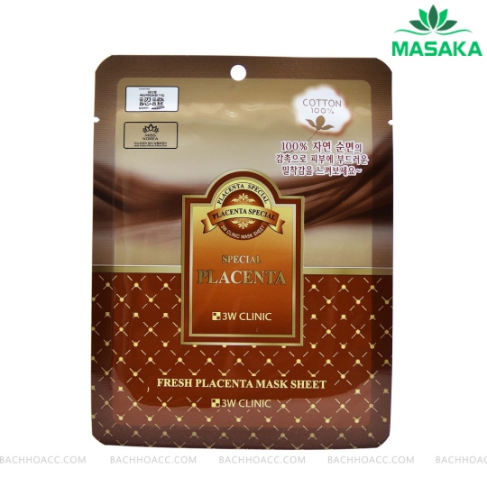 MẶT NẠ FRESH PLACENTA MASK SHEET 3W CLINIC