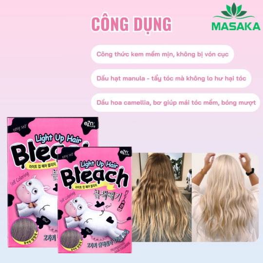 THUỐC TẨY TÓ EZN LIGHT UP HAIR BLEACH 120G