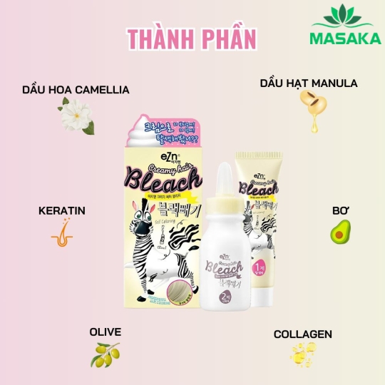 KEM TẨY TÓC EZN CREAMY HAIR BLEACH 160G
