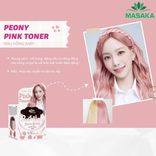 THUỐC NHUỘM TÓC EZN PEONY PINK TONER 280G