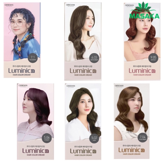 THUỐC NHUỘM LUMINIC α HAIR COLOR CREAM 6.03 ( ĐEN NÂU ) 