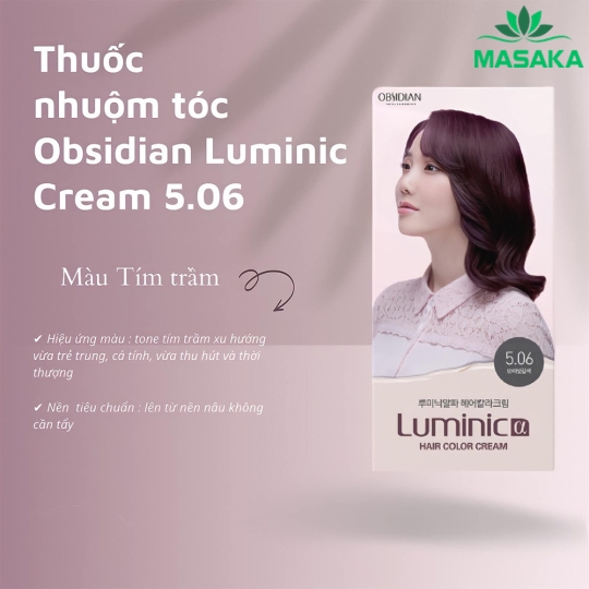 THUỐC NHUỘM LUMINIC α HAIR COLOR CREAM 5.06 ( TÍM TRẦM )