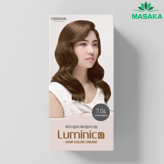 THUỐC NHUỘM LUMINIC α HAIR COLOR CREAM 7.04 ( NÂU SÁNG )