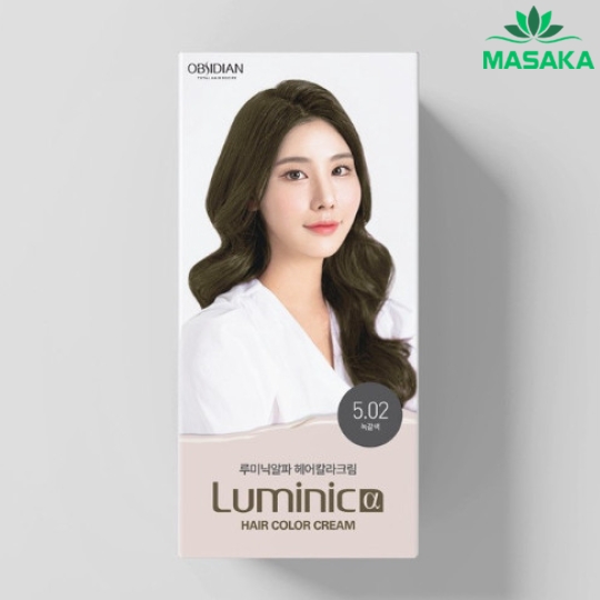 THUỐC NHUỘM LUMINIC α HAIR COLOR CREAM 5.02 ( NÂU RÊU )