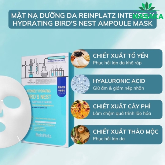 MẶT NẠ DƯỠNG DA REINPLATZ INTENSELY HYDRATING BIRD'S NEST AMPOULE MASK