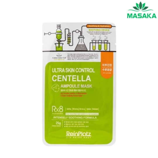 MẶT NẠ DƯỠNG DA REINPLATZ ULTRA SKIN CONTROL CENTELLA AMPOULE MASK 