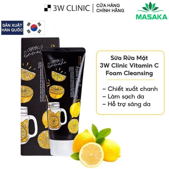 SỮA RỬA MẶT VITAMIN C FOAM CLEANSIG 3W CLINIC