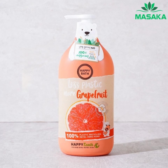 SỮA TẮM HƯƠNG BƯỞI THIÊN NHIÊN HAPPY BATH GRAPEFRUIT ESSENCE BODY WASH 900G