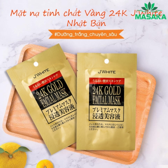MẶT NẠ TINH CHẤT VÀNG 24K GOLD J'WHITE 25G*8 ( 8 MIẾNG/ HỘP )