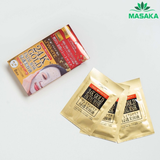 MẶT NẠ TINH CHẤT VÀNG 24K GOLD J'WHITE 25G*8 ( 8 MIẾNG/ HỘP )